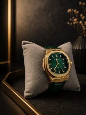 Emerald Royale — Gold & Green Classic Watch