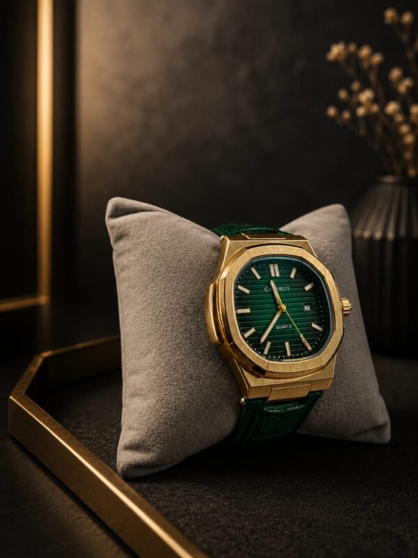 WhatsApp Image 2026-08-31 at 18.50.43 Emerald Royale — Gold & Green Classic Watch